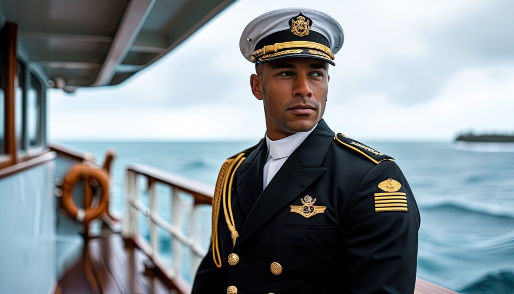 Crew endorsement in Liberia - black captain on ship