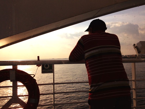 Water Ballast Management Certificate - man on ship looking in to far